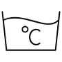 Laundry Cleaning Degree Black Outline icon