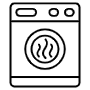 Laundry Drying Machine Black Outline free icon for commercial use