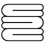 Laundry Service Towels Black Outline free icon for commercial use