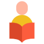 Learning Person And Red Book free icon for commercial use