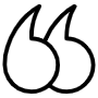 Left Double Quotation Symbol Black Outline free icon for commercial use
