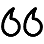 Left Quotation Mark Symbol Black Outline free icon for commercial use