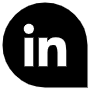 Linkedin Black Speech Bubble icon