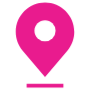Location Marker Line Pink Placeholder free icon for commercial use
