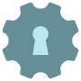 Lock Privacy Settings Gear free icon for commercial use