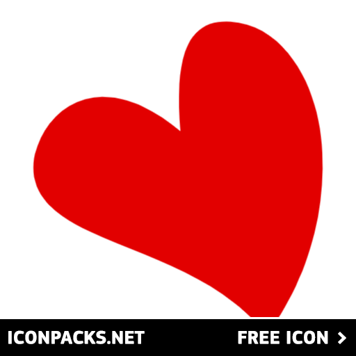 Free Love Hand Drawn Red Heart Icon, Symbol. Download in SVG & PNG Formats.
