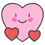 Lovely Pink Heart Emoji And Red Hearts icon
