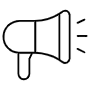 Megaphone Loud Speaker Black Outline free icon for commercial use