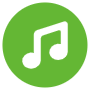 Musical Note Multimedia Symbol Green Circle Rounded icon