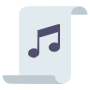 Musical Note Sheet Or Song free icon for commercial use