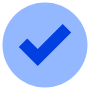 Naval Blue Check Mark Circle Round free icon for commercial use
