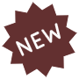 New Badge Star Shape Brown free icon for commercial use