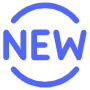 New Blue Circular Symbol free icon for commercial use