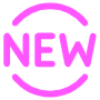New Pink Circular Symbol free icon for commercial use
