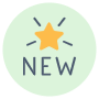 New Product Sticker Circle Label And Yellow Star icon