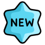 New Star Blue Badge free icon for commercial use