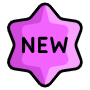 New Star Purple Badge free icon for commercial use
