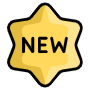 New Star Yellow Badge free icon for commercial use