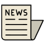 Newspaper Folded And Article Text Lines free icon for commercial use