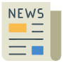 Newspaper Folded And Text Line News free icon for commercial use
