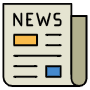 Newspaper Folded And Text News free icon for commercial use