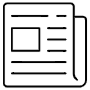 Newspaper Folded Or Article Black Outline free icon for commercial use