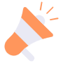 Orange Megaphone Promotion Or Marketing free icon for commercial use