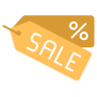 Orange Sales Price Tag Or Discount Sticker free icon for commercial use