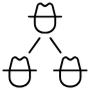 Organized Crime Black Outline free icon for commercial use