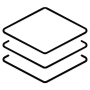 Organized Layers Stack Black Outline free icon for commercial use