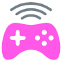 Palying Game And Wireless Pink Gamepad free icon for commercial use