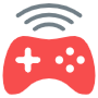 Palying Game And Wireless Red Gamepad free icon for commercial use