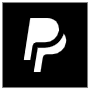 Paypal Symbol Square Black Logo Button free icon for commercial use