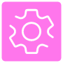 Pink Aesthetic Settings Square free icon for commercial use