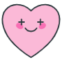 Pink Heart Emoji And Plus Eyes icon