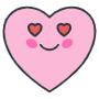 Pink Heart Emoji In Love icon