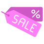Pink Sales Price Tag Or Discount Sticker free icon for commercial use
