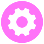 Pink Settings Round free icon for commercial use