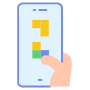 Playing Mobile Game Or Gaming free icon for commercial use