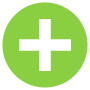 Plus Circle Green Symbol free icon for commercial use