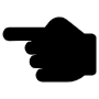 Point Finger Left Black free icon for commercial use