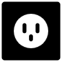Power Wall Socket Black free icon for commercial use