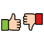 Pros And Cons Hands free icon for commercial use