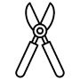 Pruning Shears Tool Black Outline free icon for commercial use