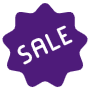 Purple Sales Label Or Discount Sticker free icon for commercial use