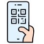 Qr Code Scanning And Phone free icon for commercial use