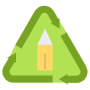 Recycling Ecologic Pencil Or Pen free icon for commercial use