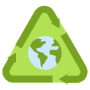 Recycling Globe Or Planet Earth icon