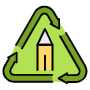 Recycling Pencil Or Pen free icon for commercial use
