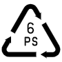 Recycling Polystyrene Ps Black Symbol icon